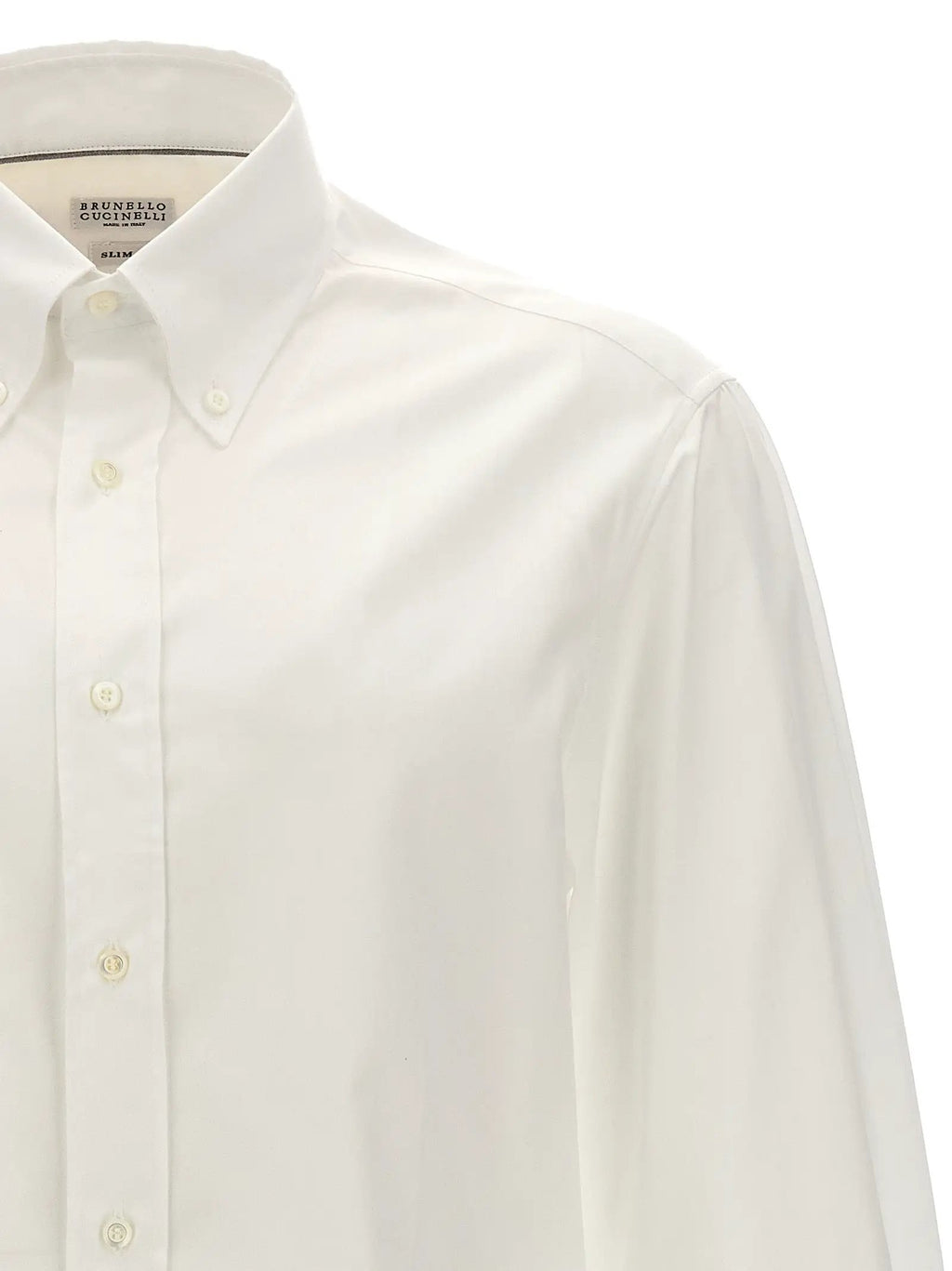 Brunello Cucinelli White Cotton Blouse