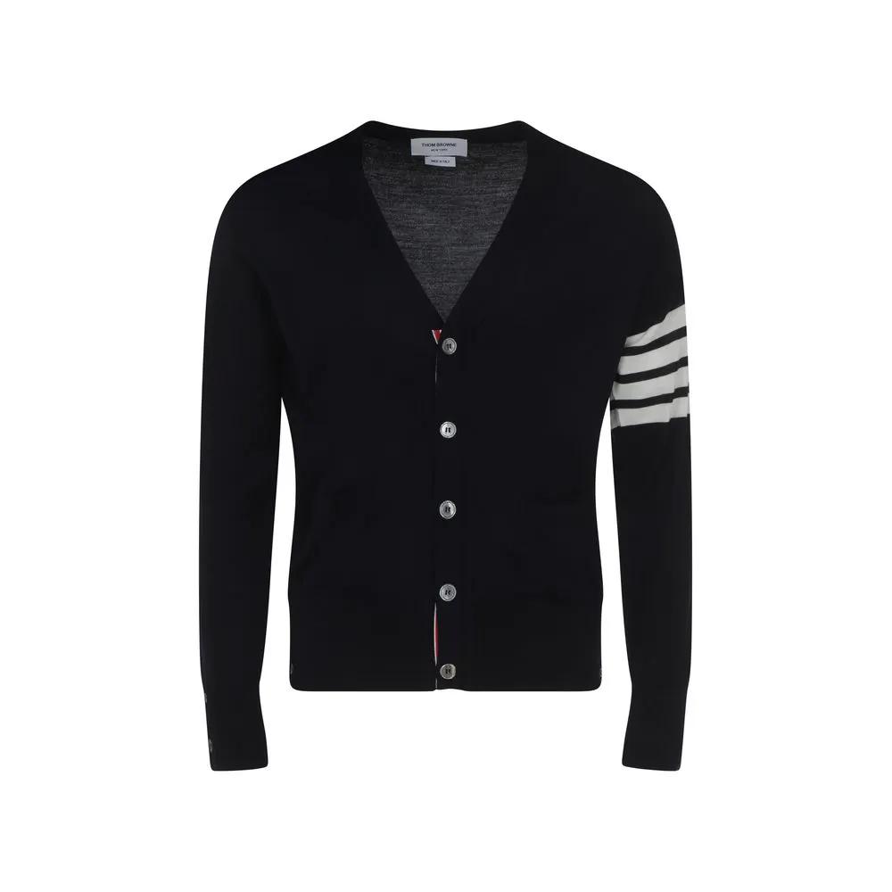 Thom Browne Thom Browne Blue Wool Oves Aries Cardigan