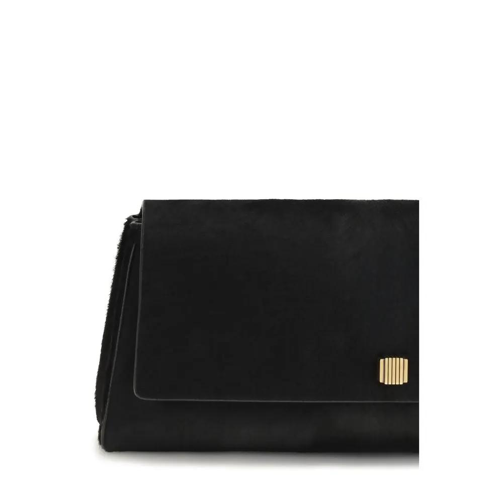 Khaite Khaite Black Calf Leather Bos Taurus Clutch Bag