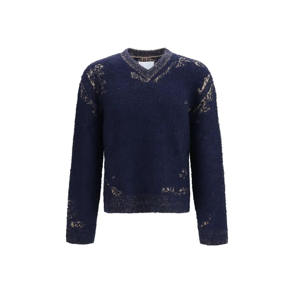 Maison Margiela Maison Margiela Blue Cotton Sweatshirt