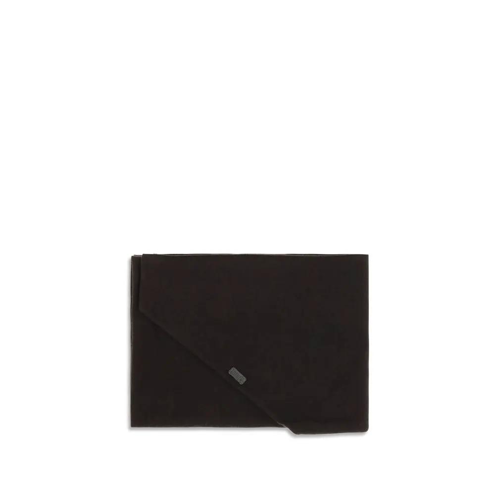 Brunello Cucinelli Brown Cashmere Scarf