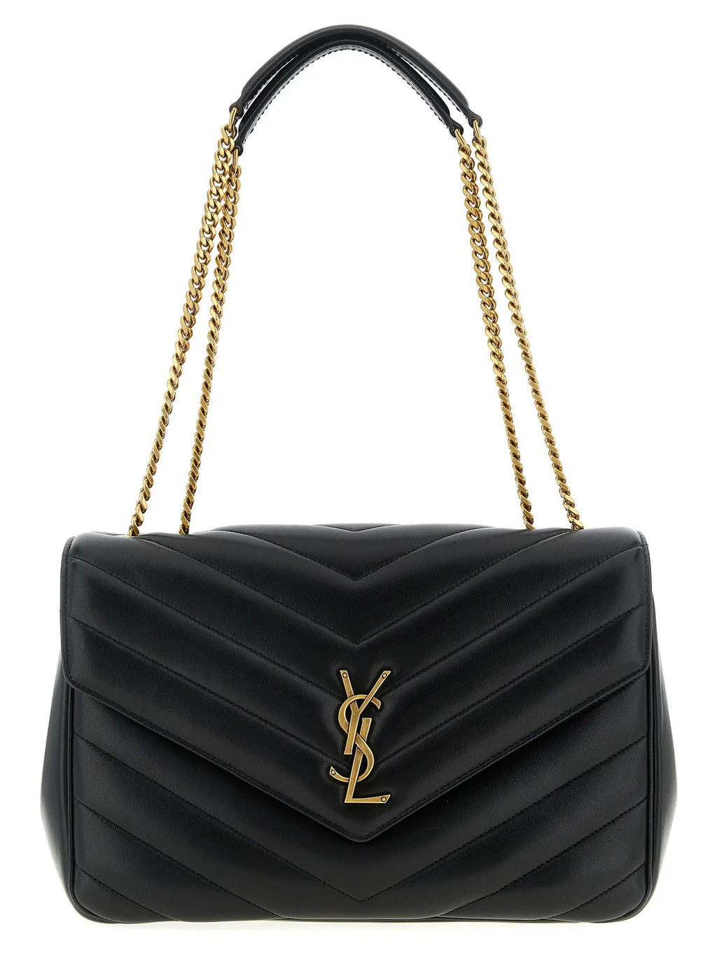 Saint Laurent Black Lamb Leather Shoulder Bag