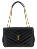 Saint Laurent Black Lamb Leather Shoulder Bag