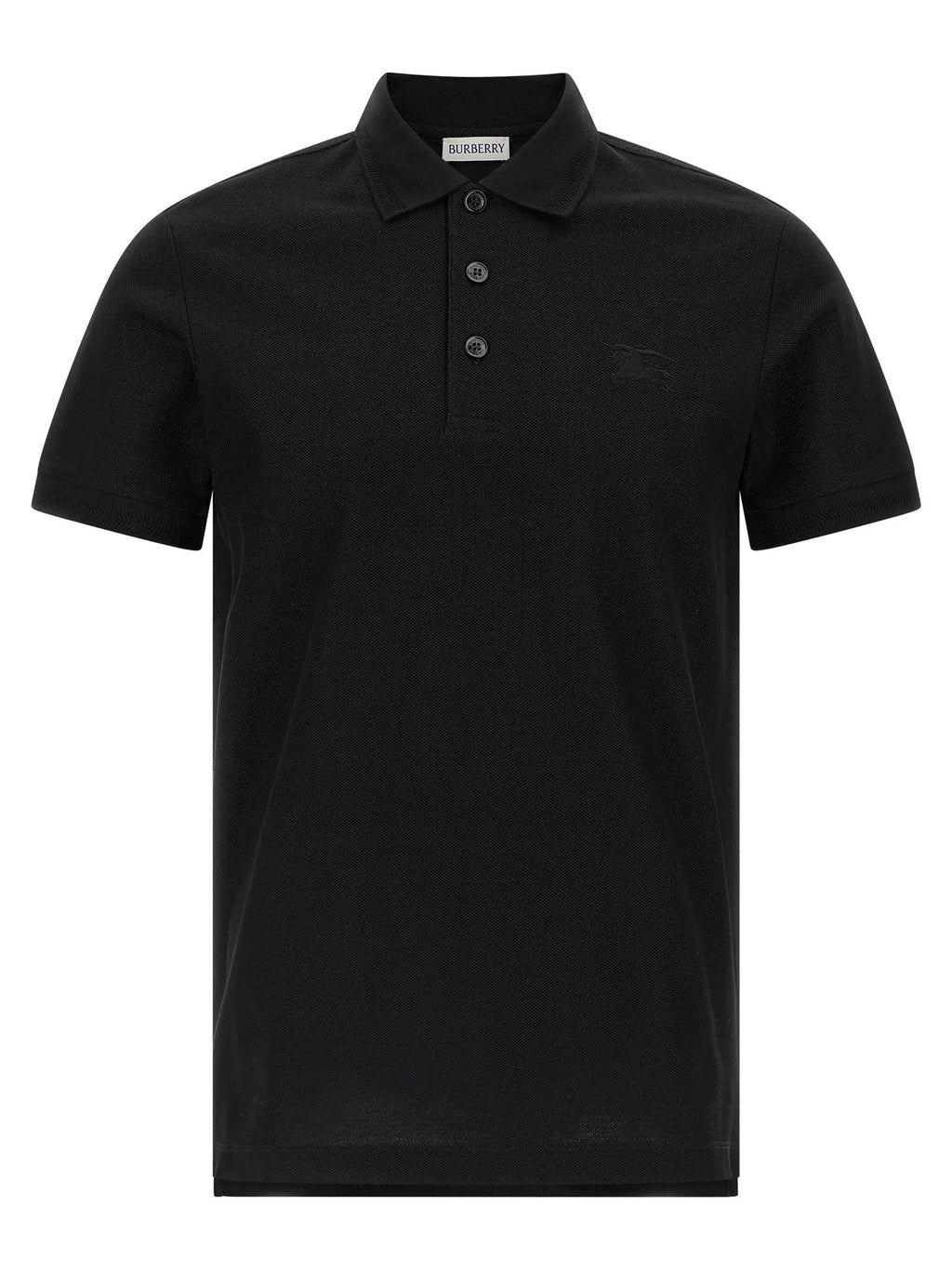 Polo en coton noir Burberry