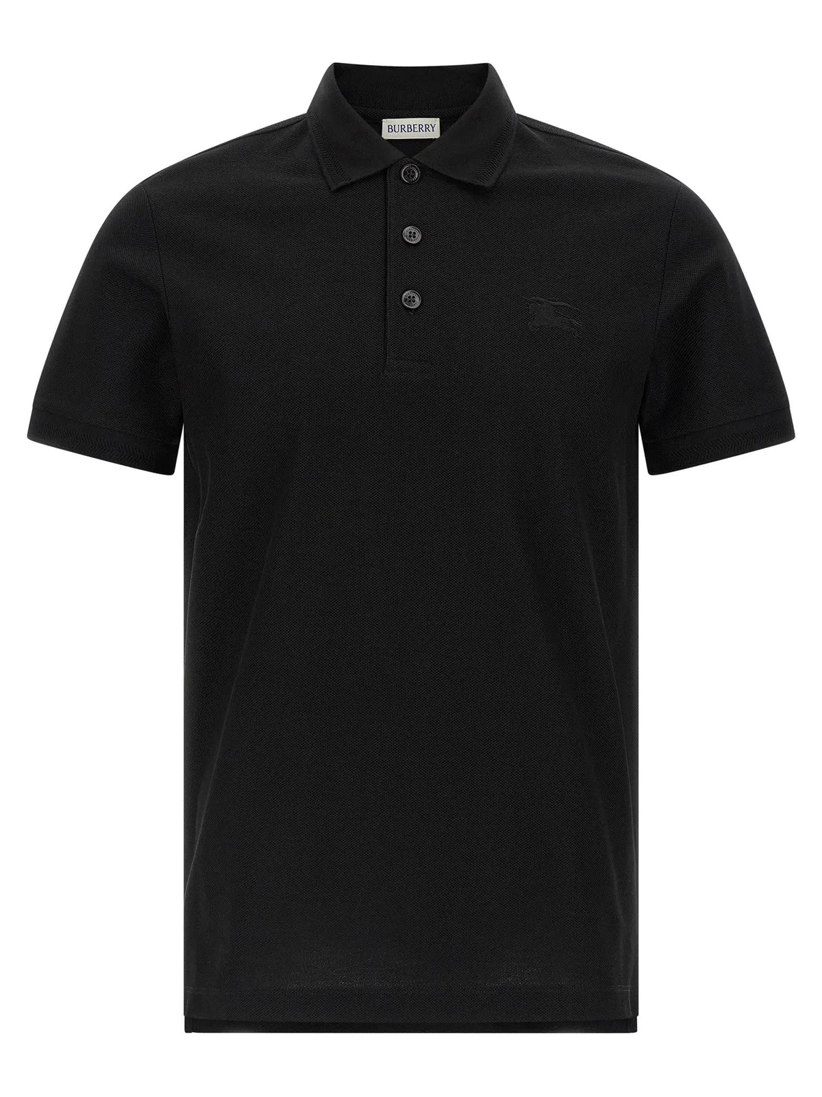 Polo en coton noir Burberry