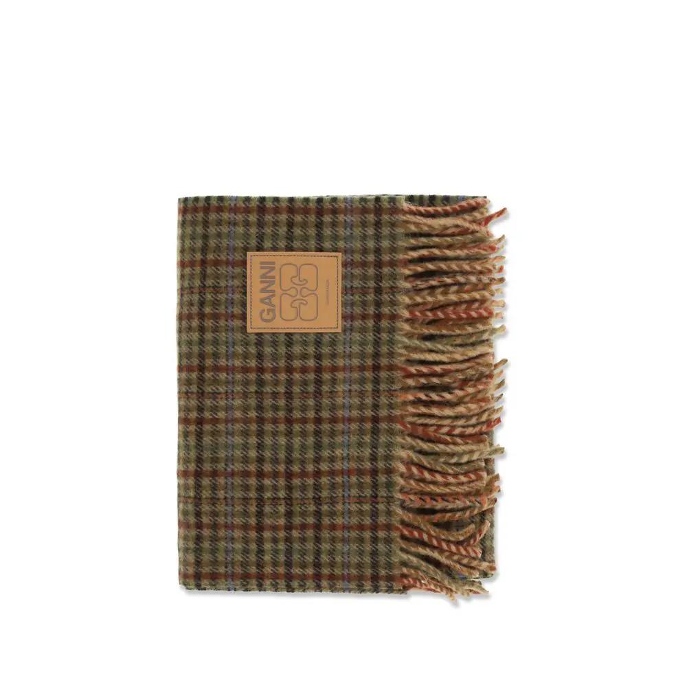 Ganni Ganni Brown Wool Oves Aries Scarf