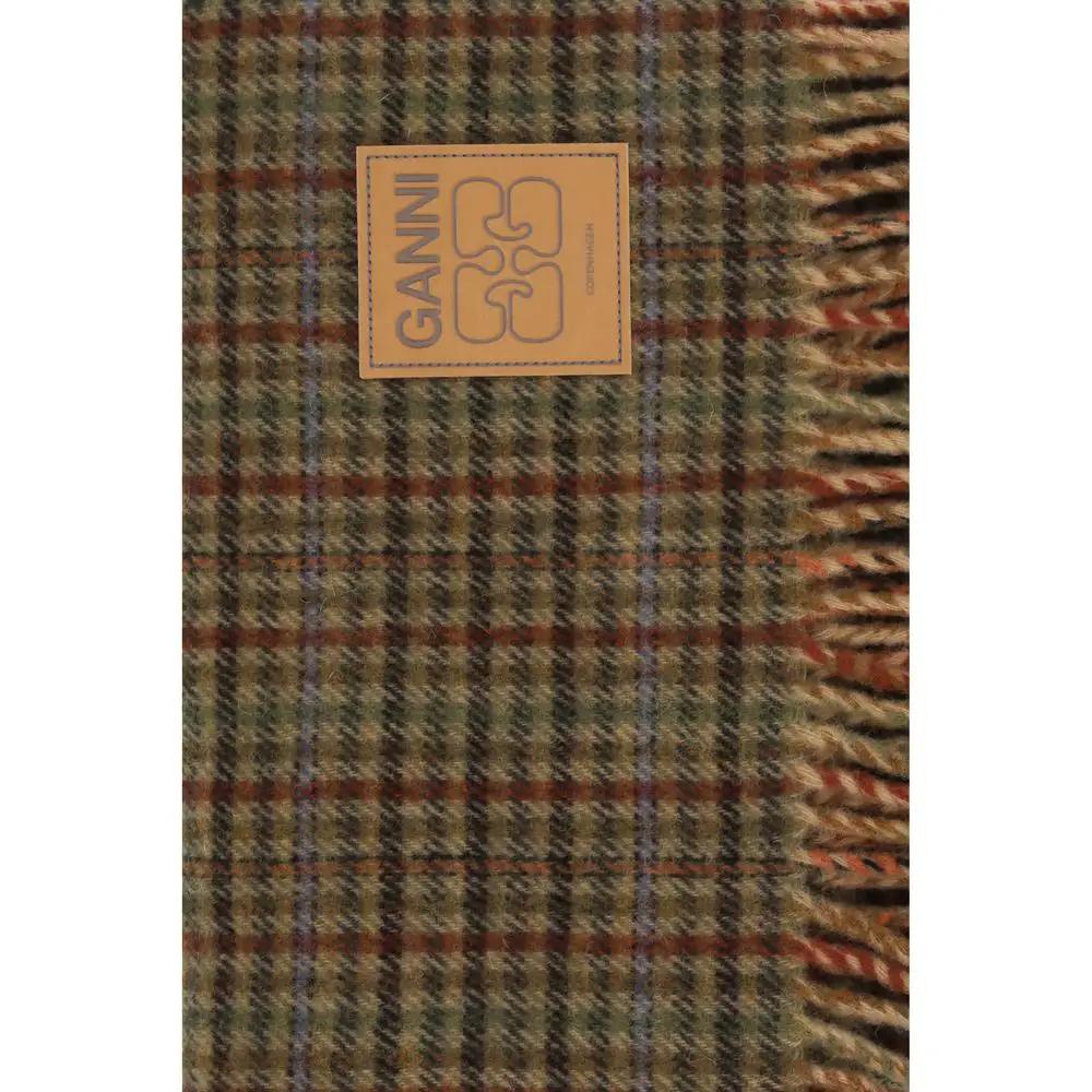 Écharpe Ganni Brown Wool Oves Aries