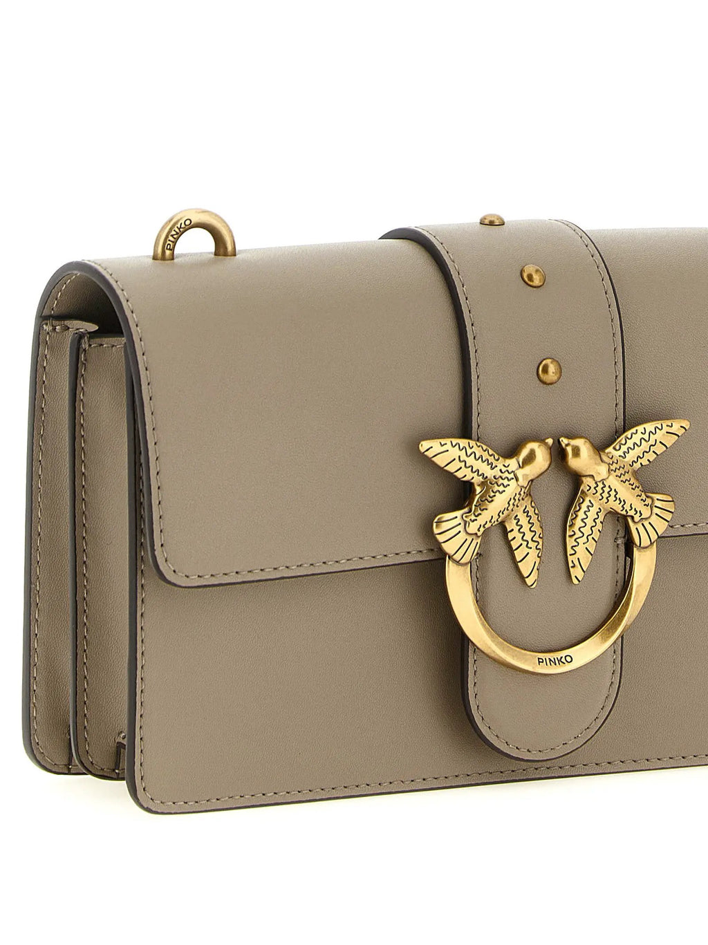 PINKO PINKO Gray Calfskin Crossbody Bag