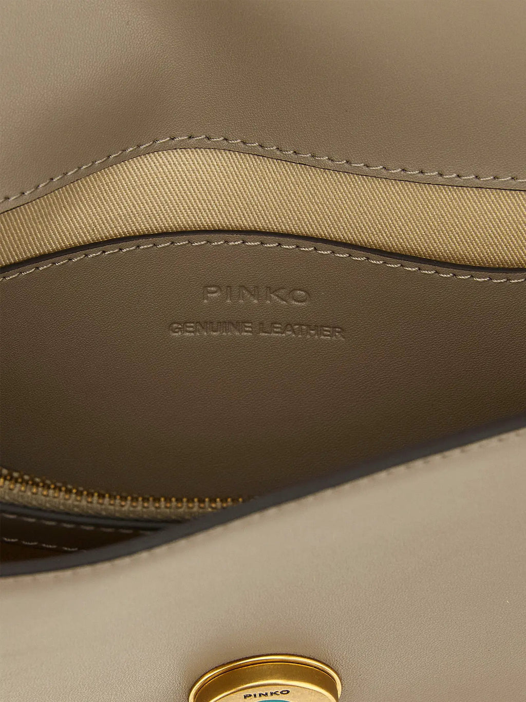 PINKO PINKO Gray Calfskin Crossbody Bag