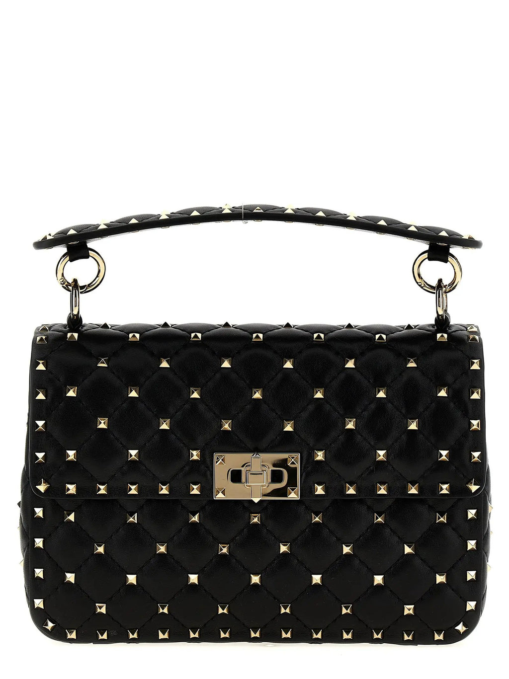 Valentino Garavani Black Lamb Leather Shoulder Bag