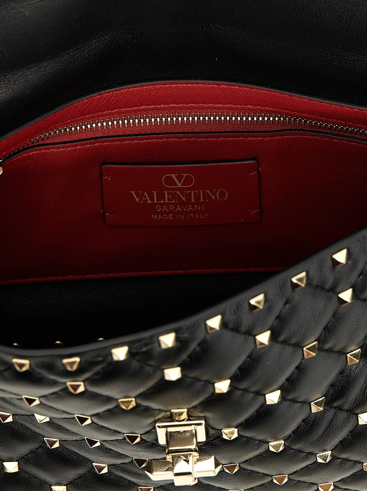 Valentino Garavani Black Lamb Leather Shoulder Bag