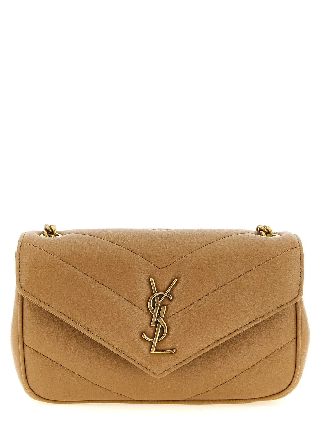 Sac bandoulière Saint Laurent en cuir d'agneau beige
