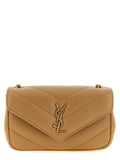 Sac bandoulière Saint Laurent en cuir d'agneau beige