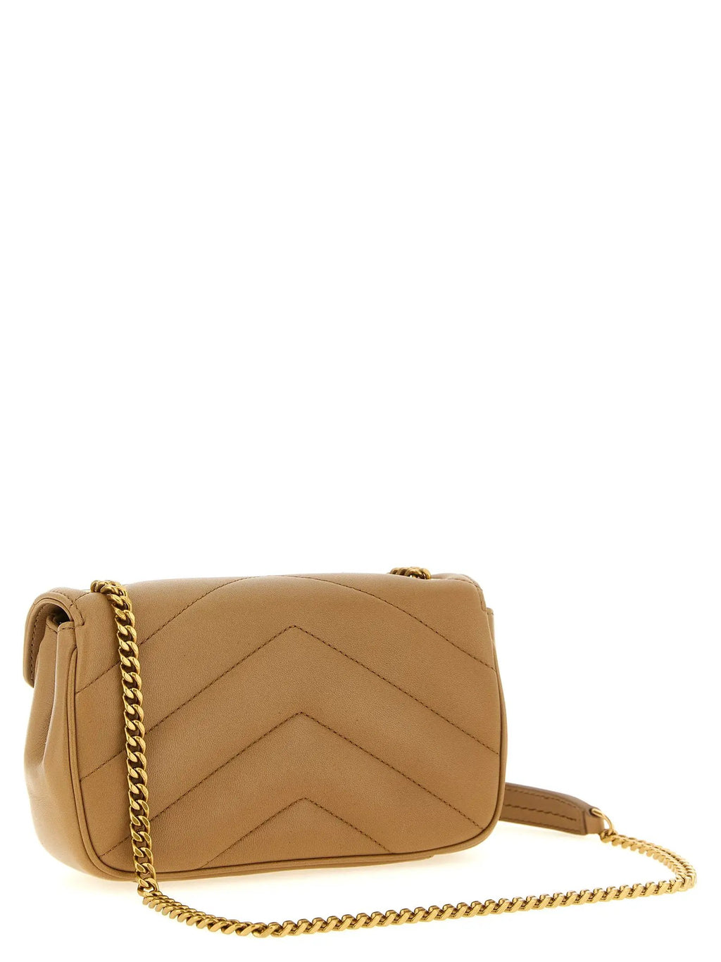 Sac bandoulière Saint Laurent en cuir d'agneau beige