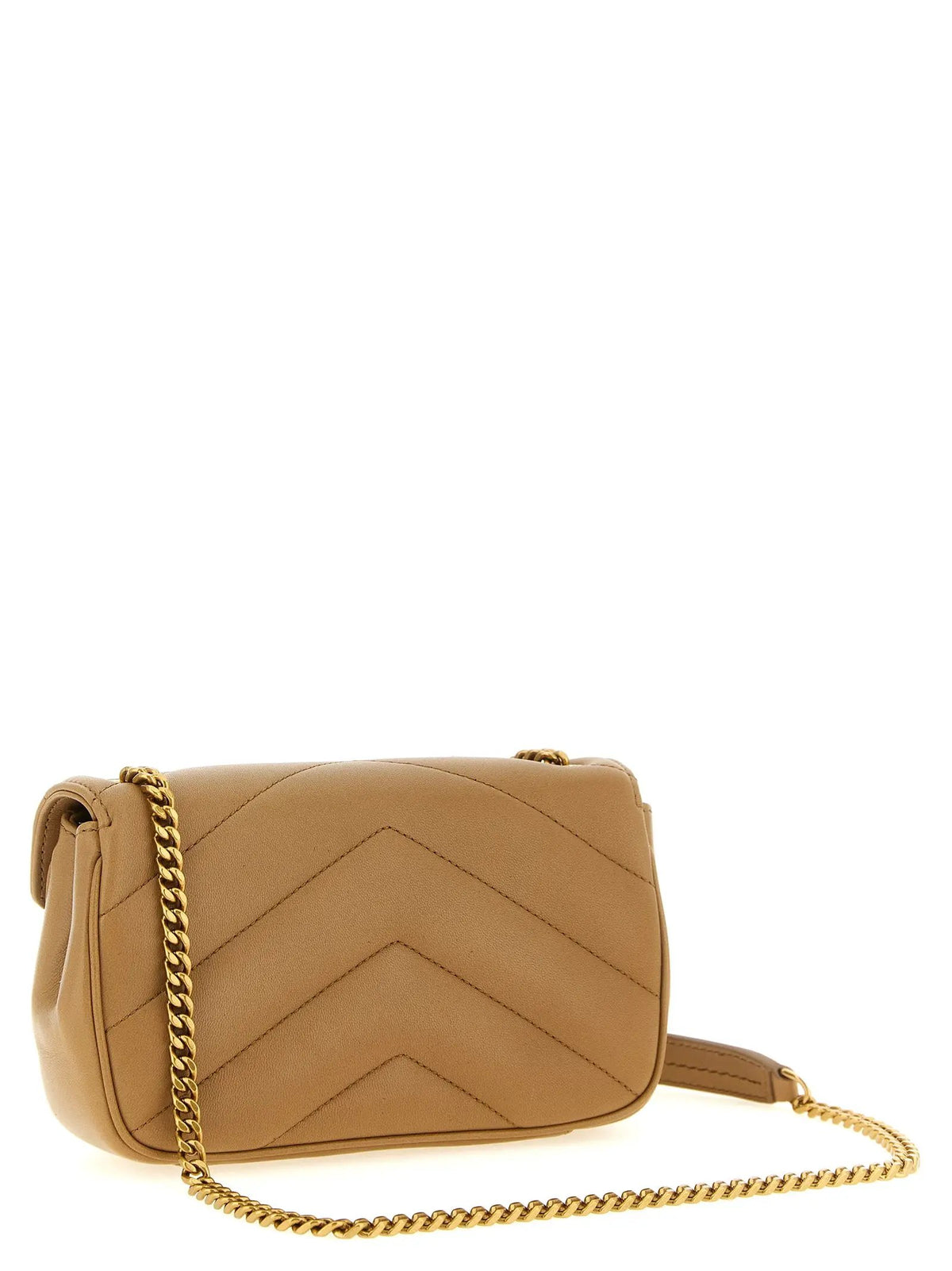 Sac bandoulière Saint Laurent en cuir d'agneau beige