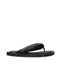 Sandales Tongs en Cuir Noir Jil Sander