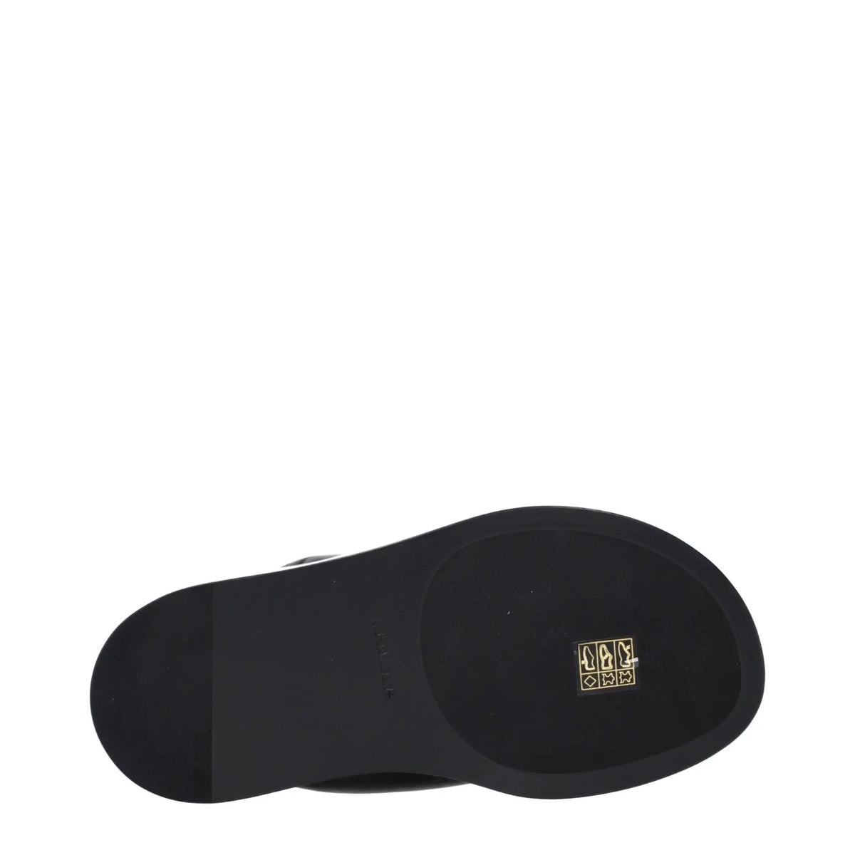 Sandales Tongs en Cuir Noir Jil Sander