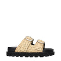 Jil Sander Jil Sander Beige Raffia Slippers