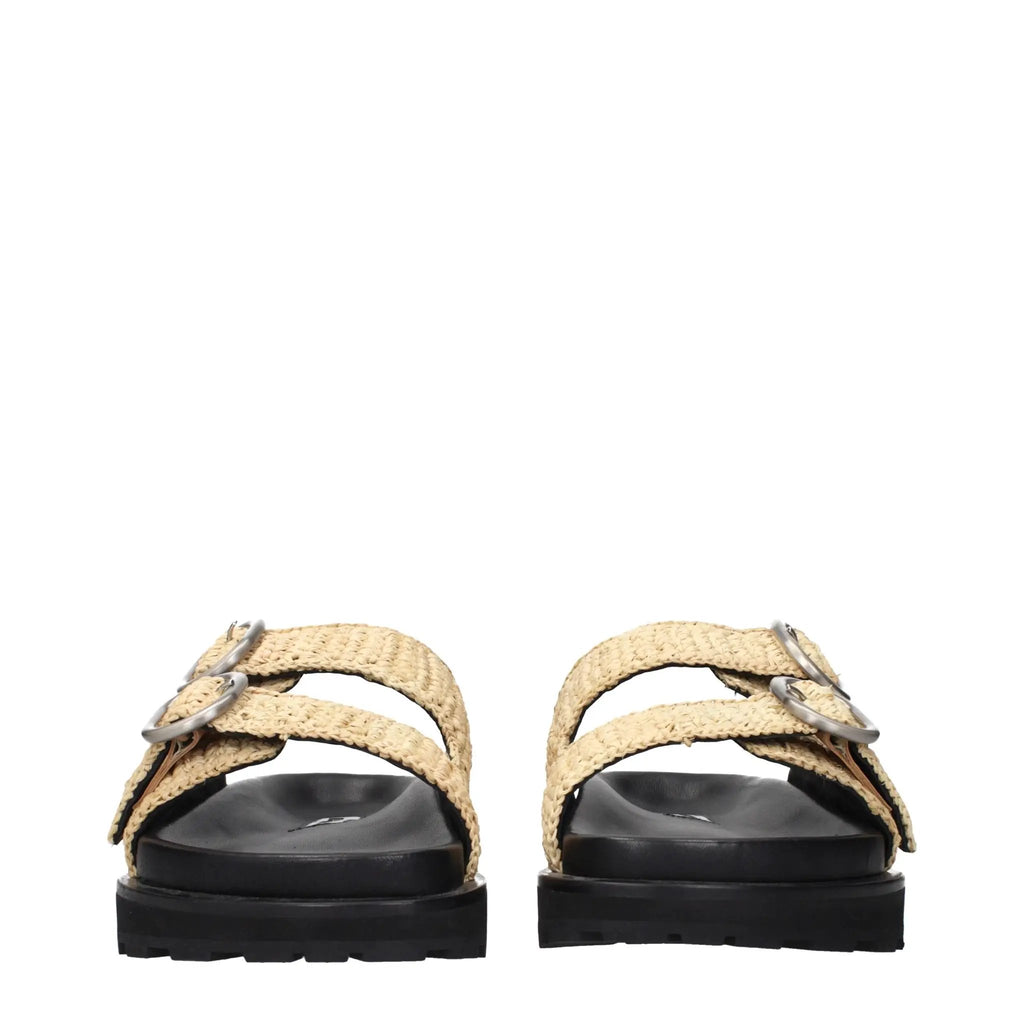 Jil Sander Jil Sander Beige Raffia Slippers
