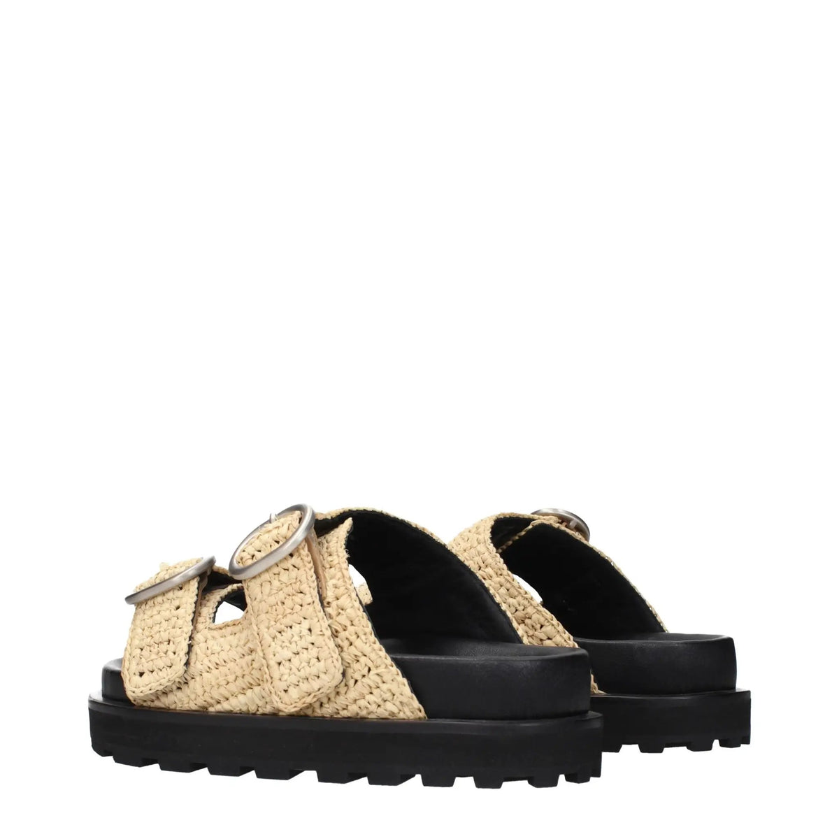 Jil Sander Jil Sander Beige Raffia Slippers