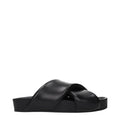 Jil Sander Black Leather Slippers