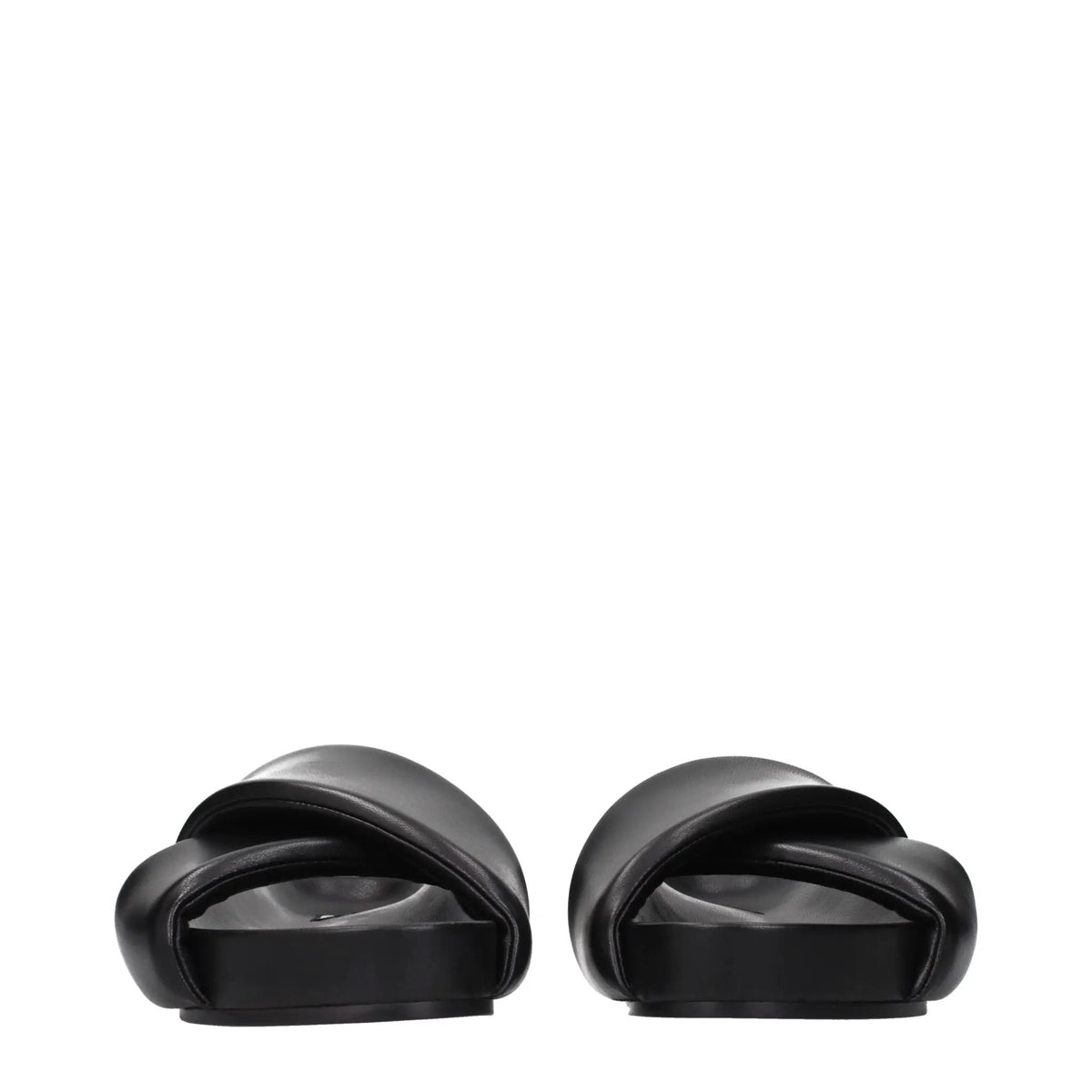 Jil Sander Black Leather Slippers