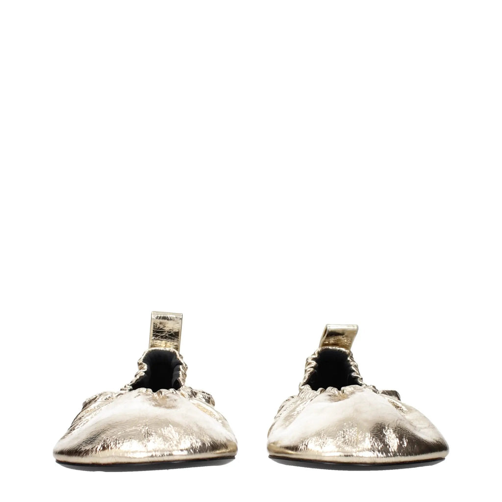 Ballerines Jil Sander en cuir doré