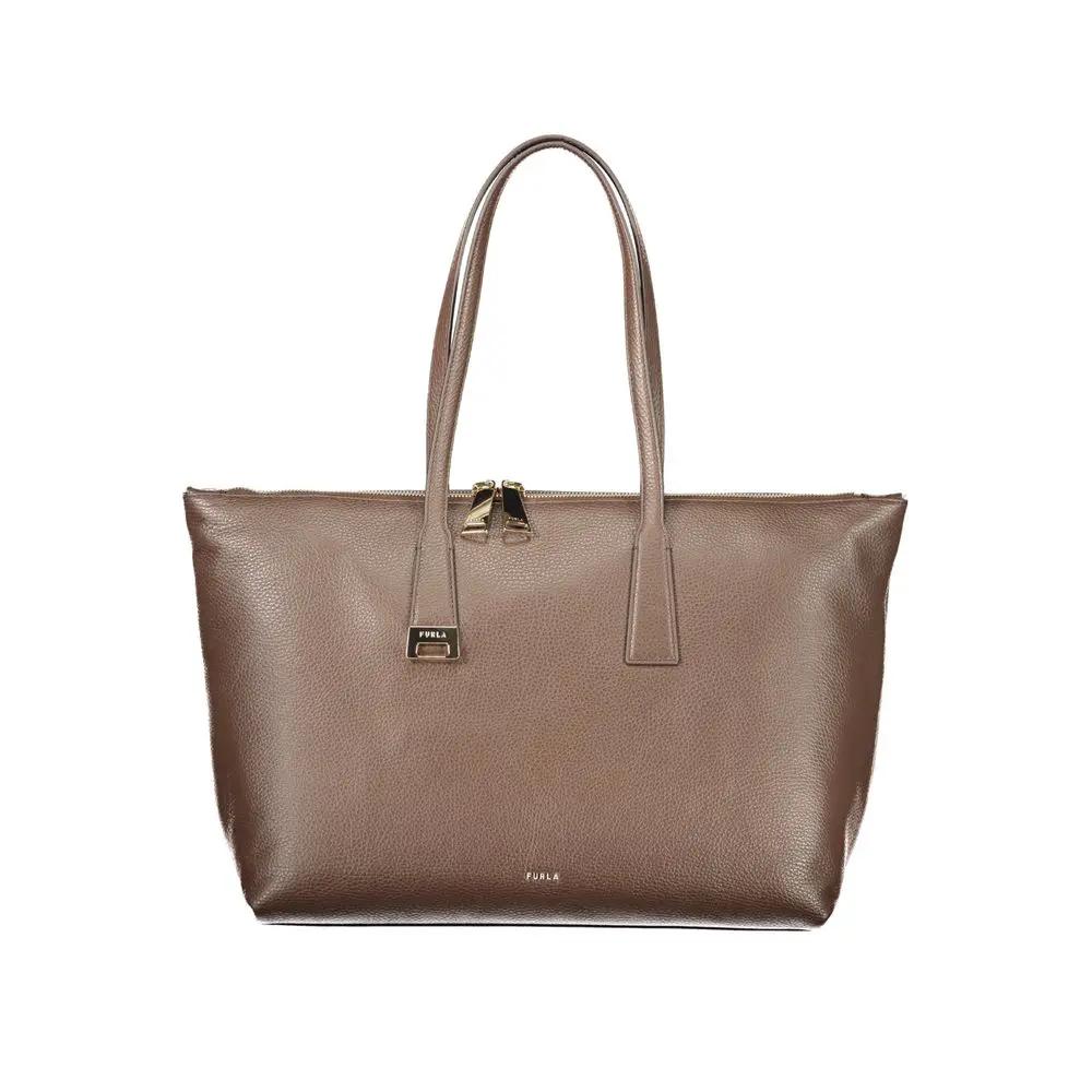 Furla Brown Leather Handbag
