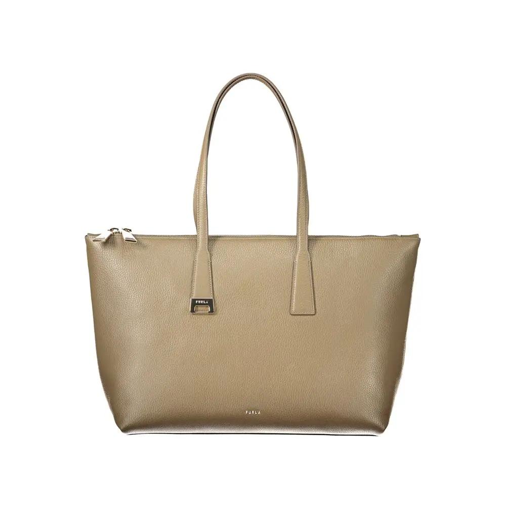 Sac à main en cuir vert Furla