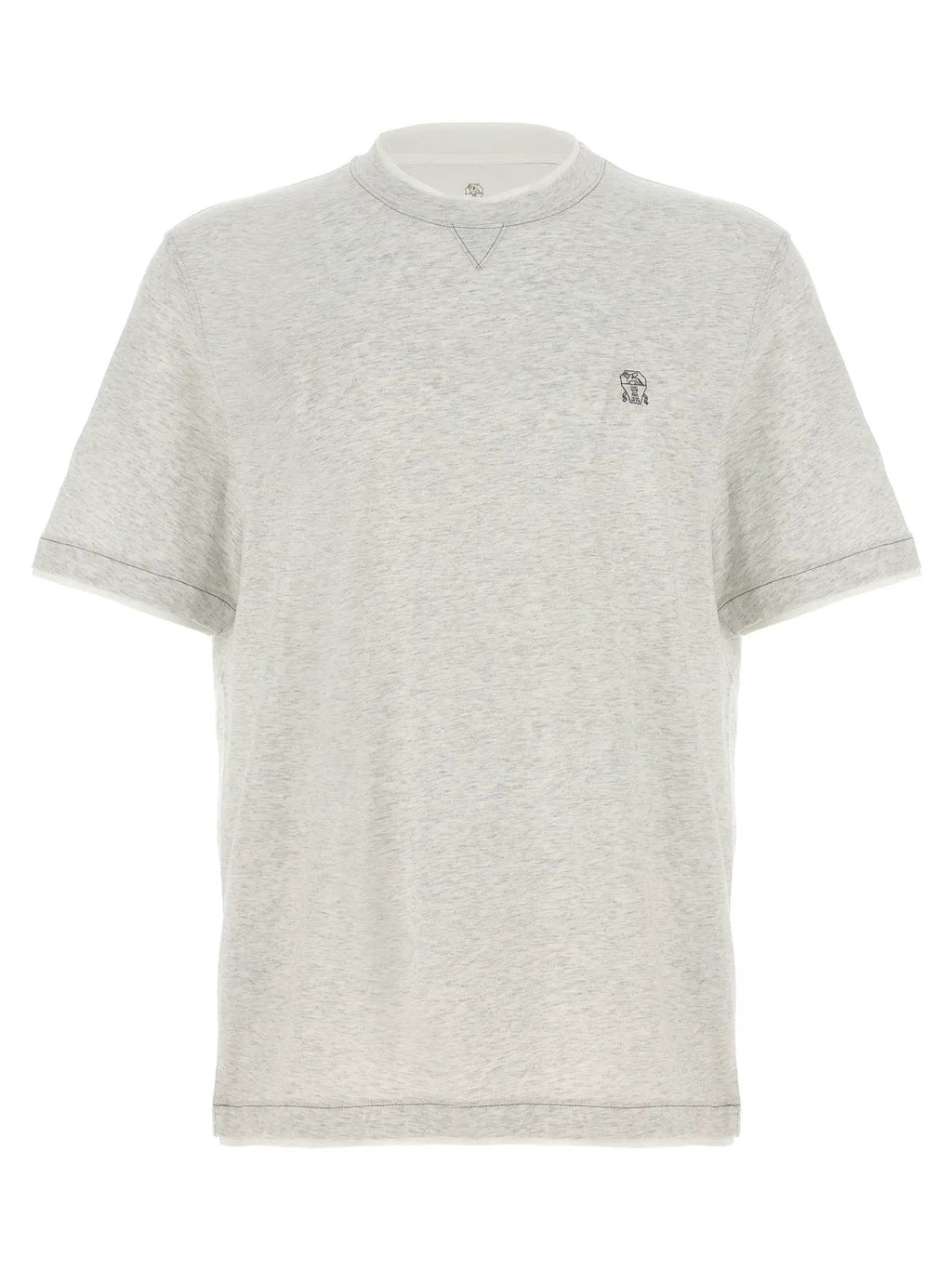 Brunello Cucinelli Gray Cotton T-Shirt