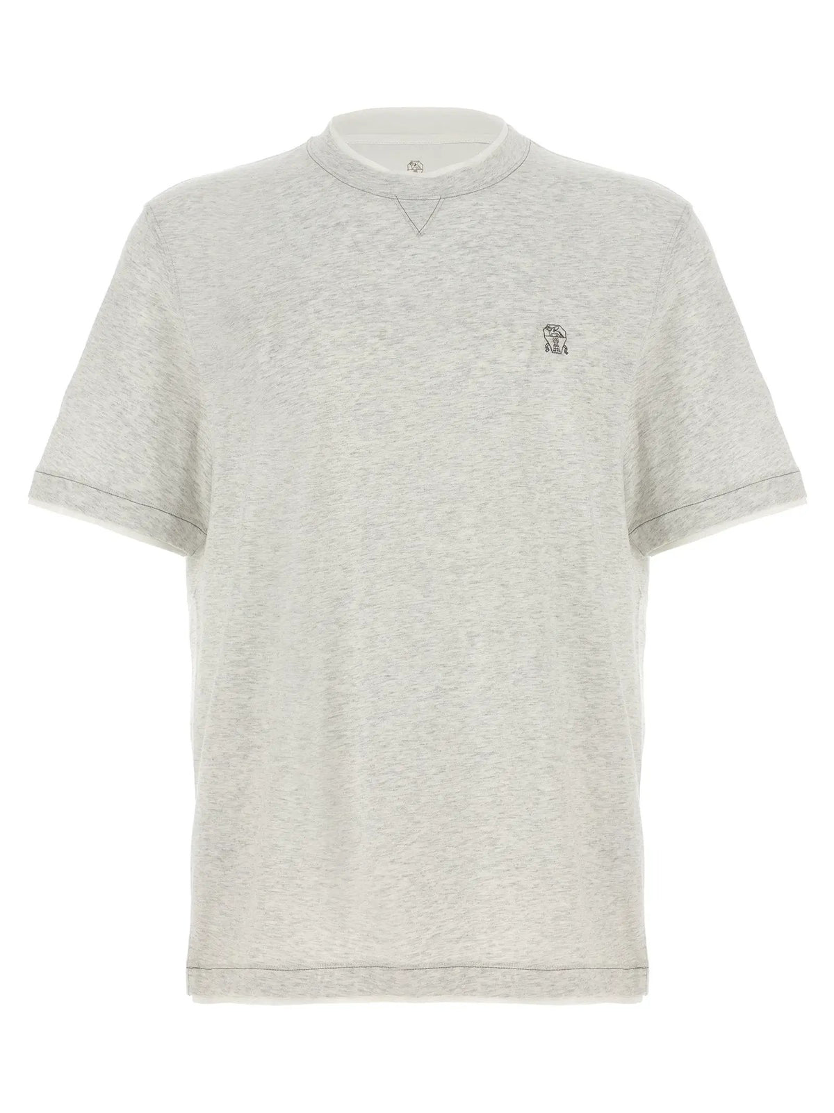 Brunello Cucinelli Gray Cotton T-Shirt