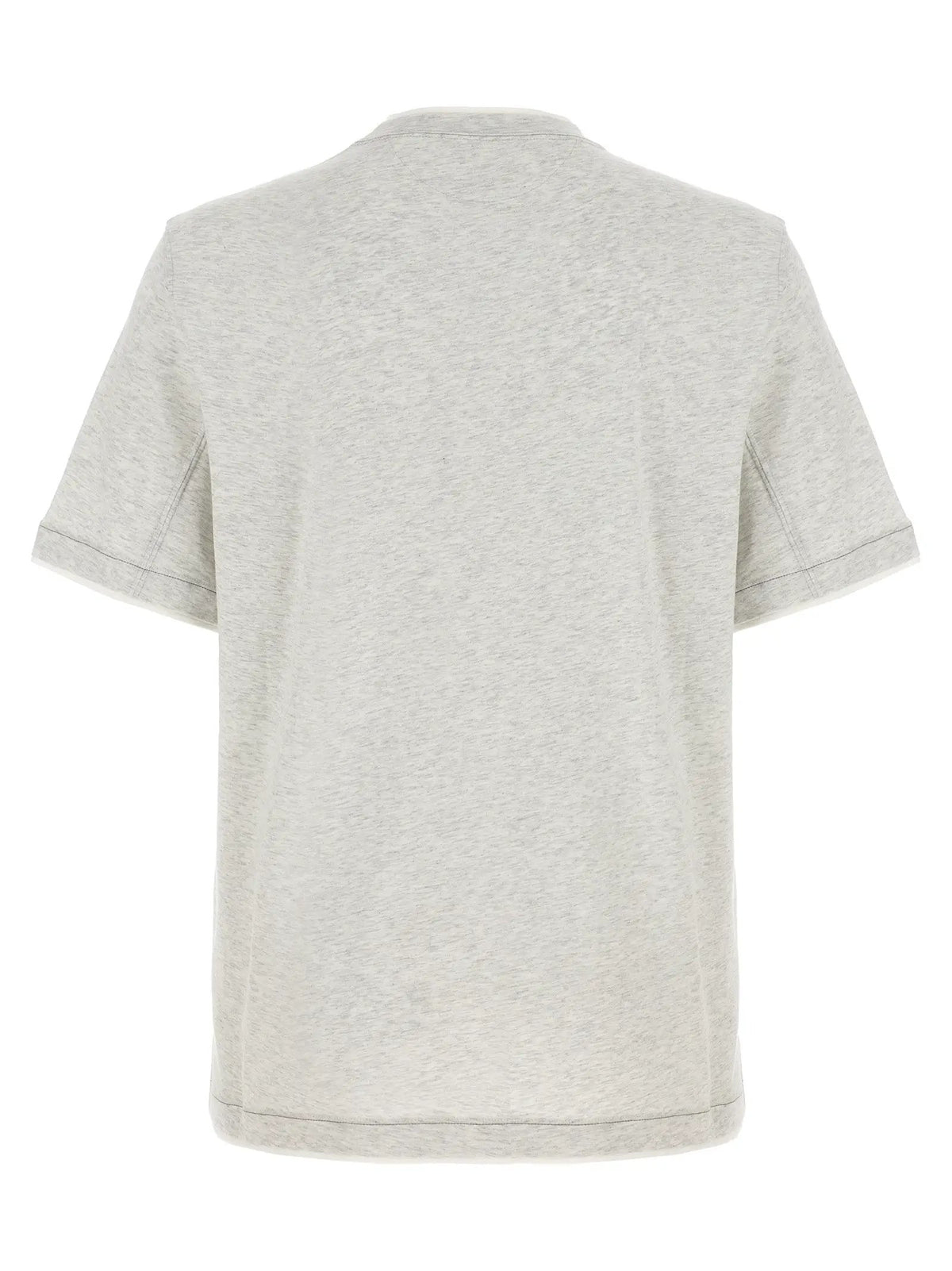 Brunello Cucinelli Gray Cotton T-Shirt
