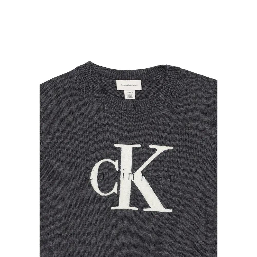 Calvin Klein Jeans Gray Cotton Sweatshirt