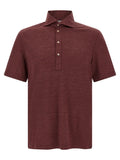 Brunello Cucinelli Bordeaux Virgin Wool Polo Shirt