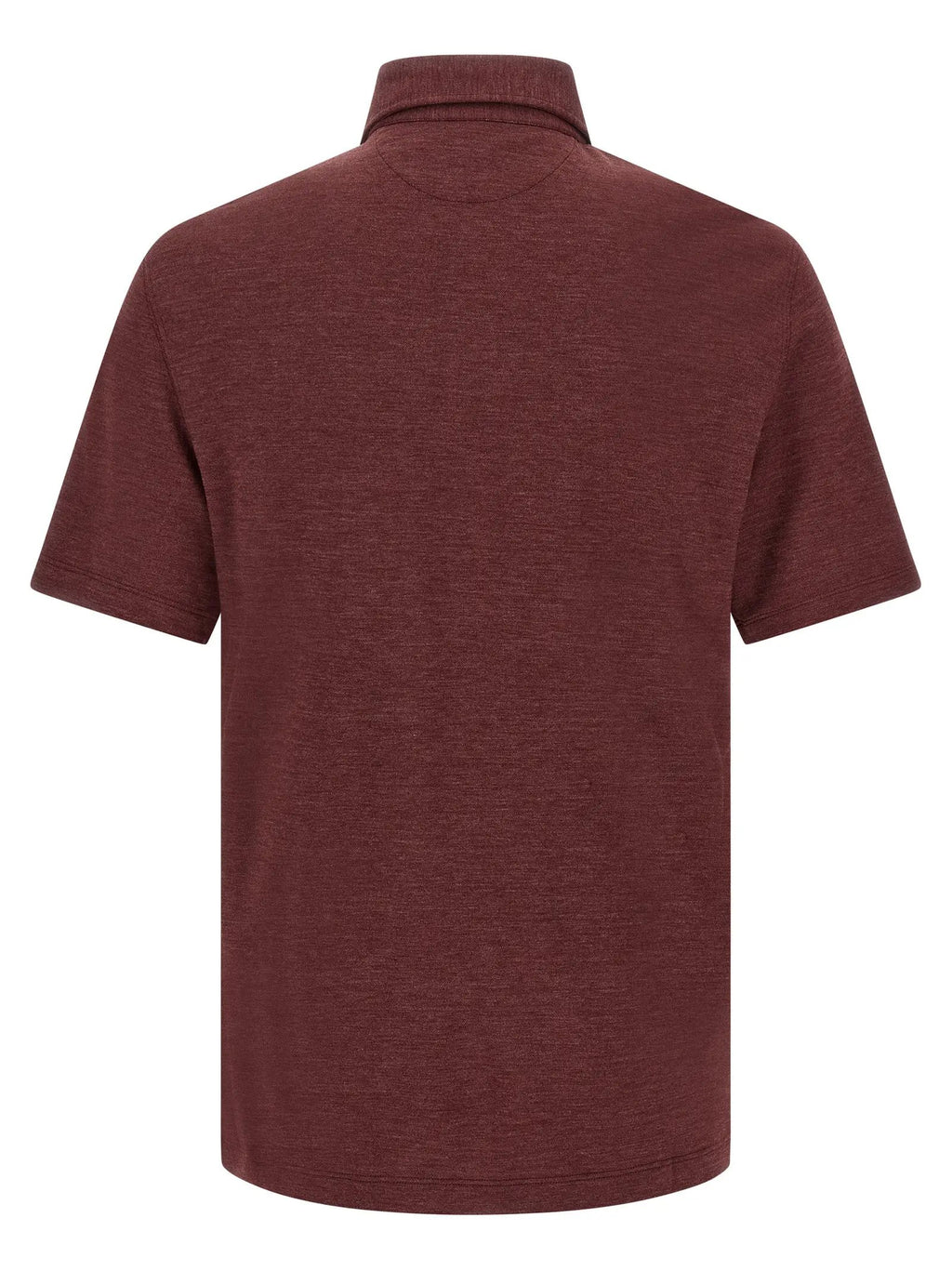 Brunello Cucinelli Bordeaux Virgin Wool Polo Shirt