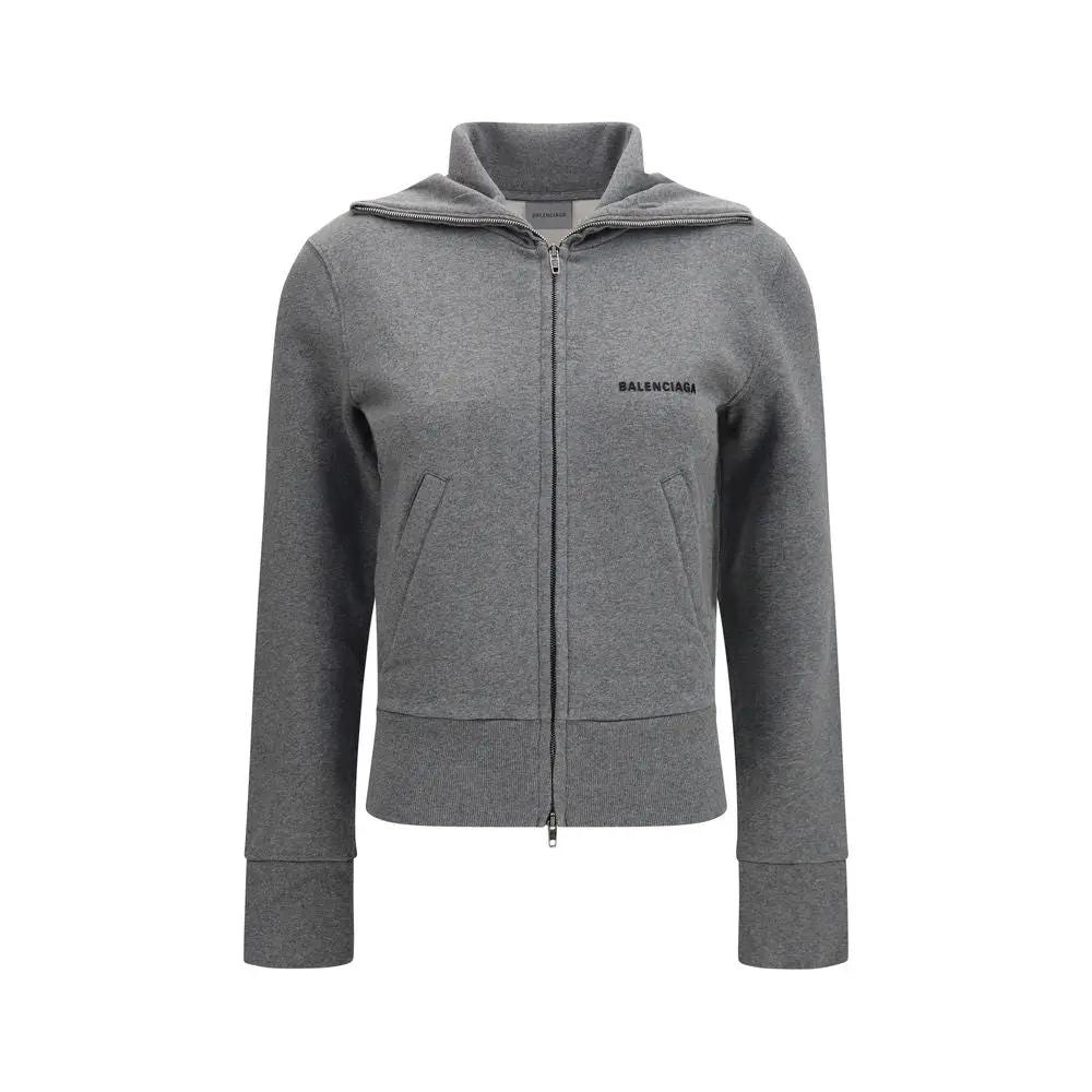 Sweat à capuche Balenciaga en coton gris