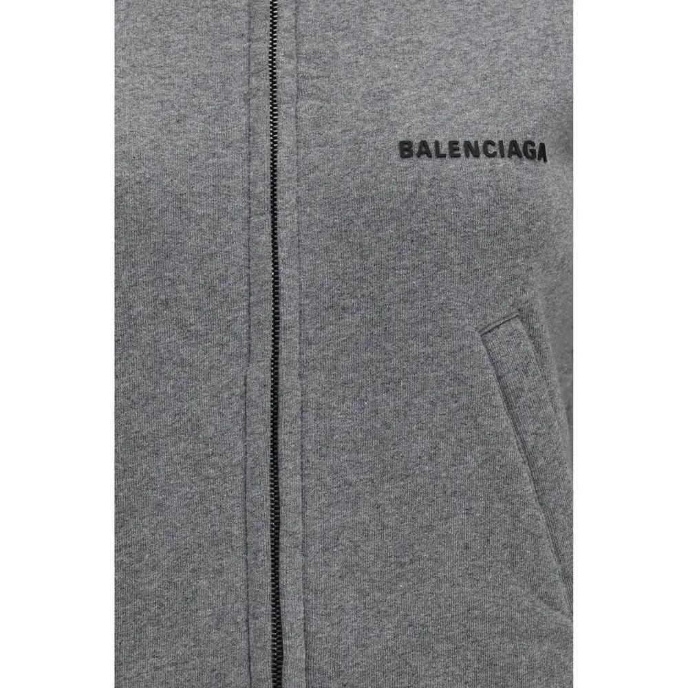 Sweat à capuche Balenciaga en coton gris