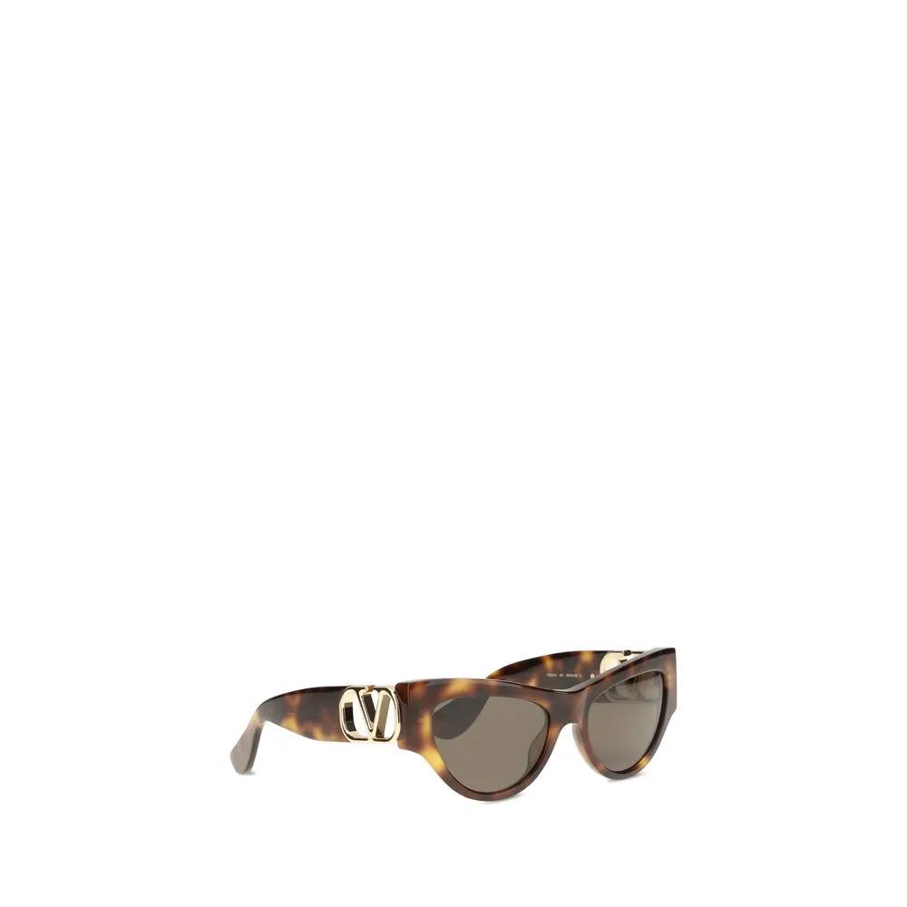 Lunettes de soleil Valentino Garavani en acétate marron