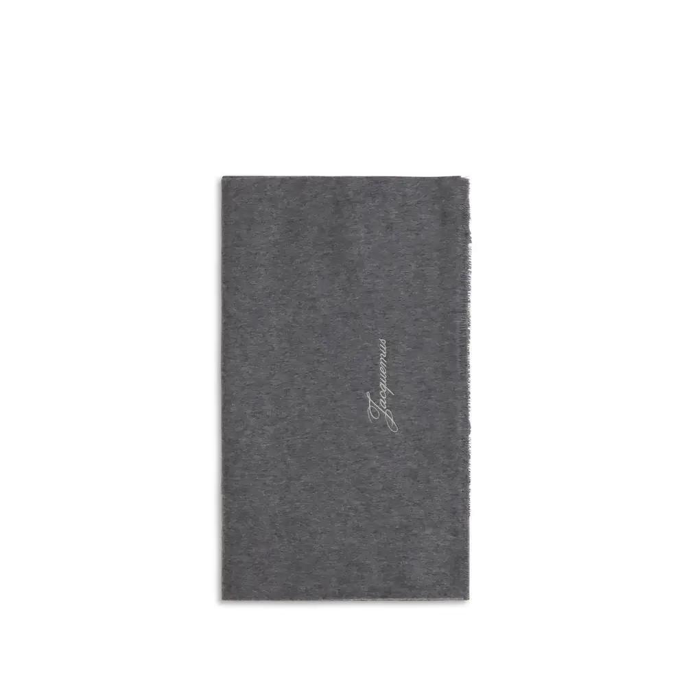 Jacquemus Gray Wool Oves Aries Scarf
