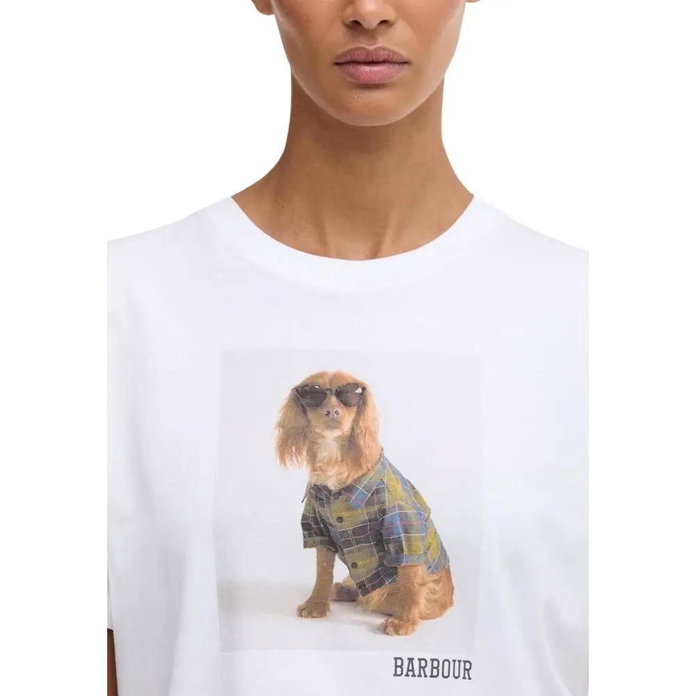 T-shirt Barbour en coton blanc