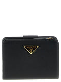 Porte-cartes Prada en cuir de vachette noir