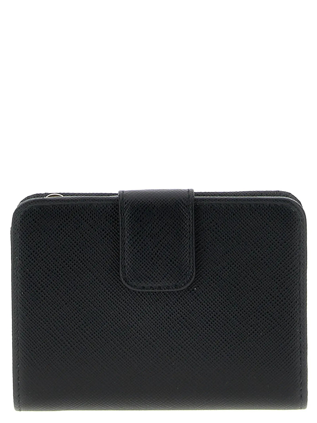 Porte-cartes Prada en cuir de vachette noir