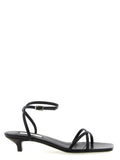 TOTEME Black Leather Mid Heel Pumps