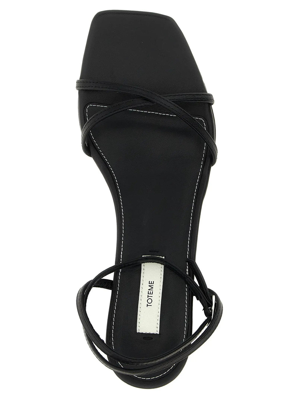 TOTEME Black Leather Mid Heel Pumps