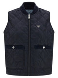 Prada Blue Recycled Polyamide Sleeveless Jacket