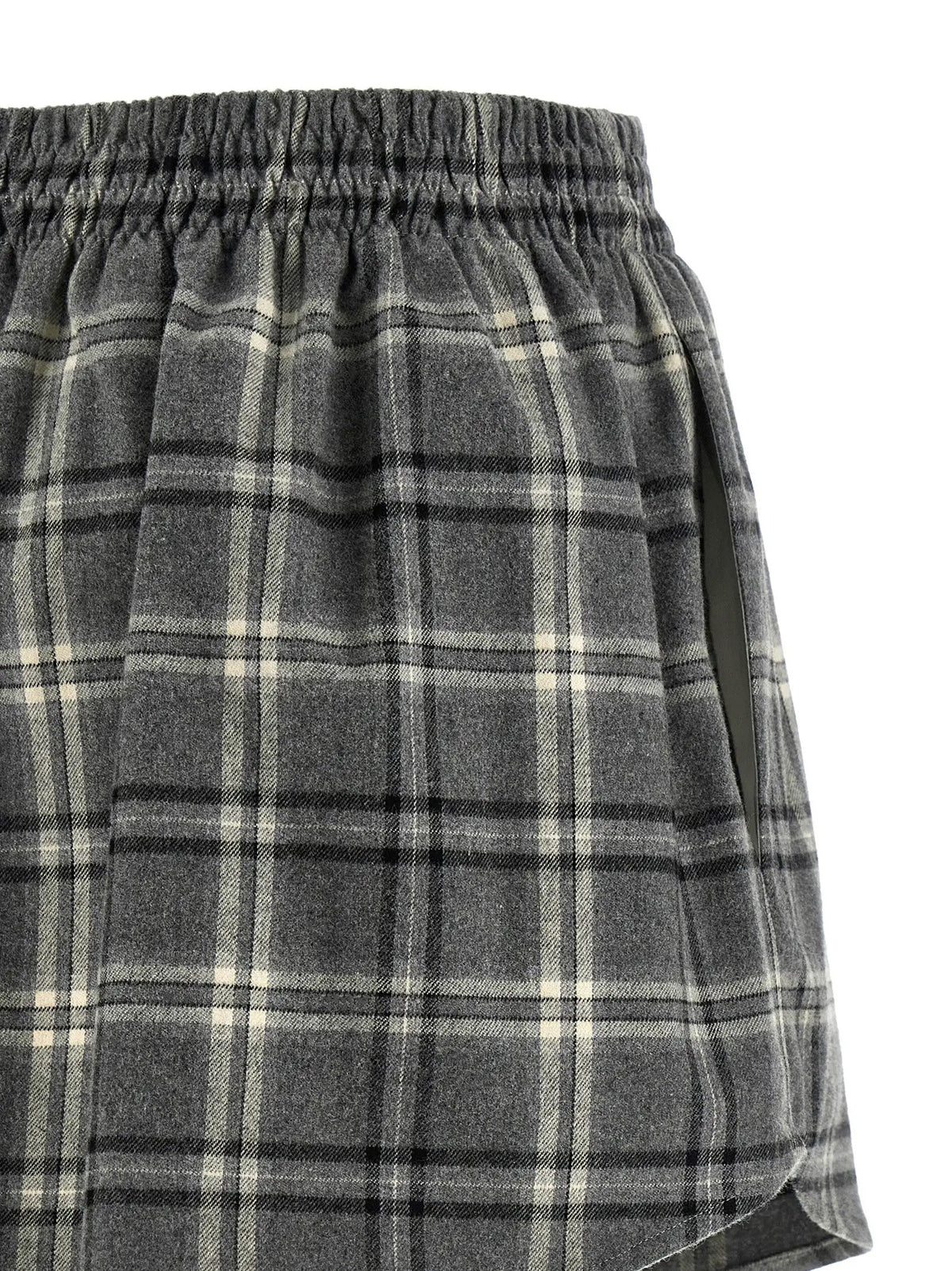 Miu Miu Gray Cotton Long Skirt