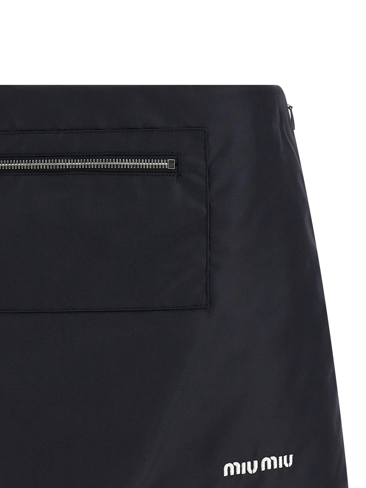 Miu Miu Blue Recycled Polyamide Long Skirt