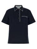 Prada Blue Cotton Polo Shirt