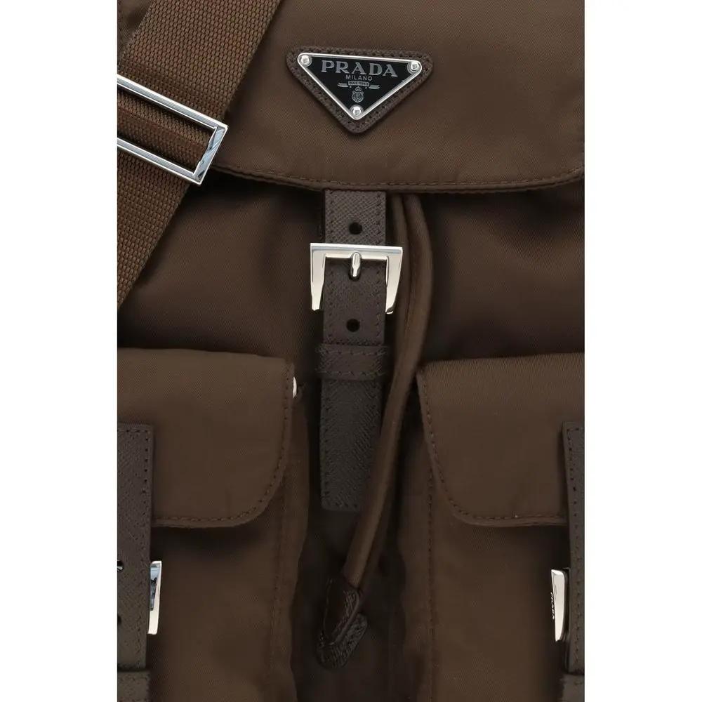 Prada Brown Nylon Backpack