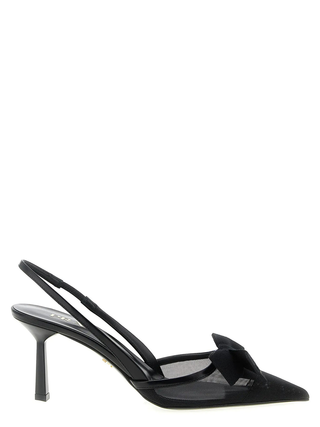 Prada Black Polyamide Mid Heel Pumps